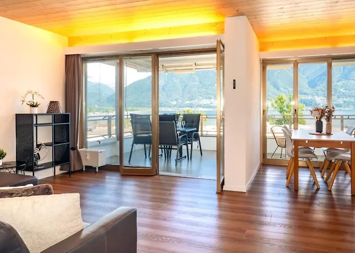 Marlis 180 View Swimming Pool And Parking Apartament Minusio